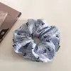 Tela de lazo a cuadros estilo coreano anillo para el pelo de intestino grueso temperamento todo-partido cuerda para la cabeza cuerda para coleta baja banda para el pelo accesorios para el cabello