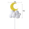 Luna Estrella de Cinco Puntas Peluche Nube Bola de Pelo Bola de Pelo Continua Flor Pequeña Decoración de Pastel Tarjeta Plug-in Accesorios Popular
