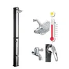 Wenzhou Kangrun Columna de Ducha Solar para Piscina 40L Plateada Gran Capacidad Forma Cuadrada Exterior Baño Solar