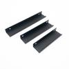Manija de puerta de gabinete invisible simple moderna, negra y dorada, manija de aleación de aluminio, manija de puerta de gabinete con borde sellado, manija de puerta alargada sin orificios