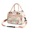 Nueva bolsa isotérmica portátil para lonchera estilo pastoral, bolsa isotérmica de mano, bolsa para lonchera con bolsa de hielo, bolsa isotérmica para lonchera de gran capacidad