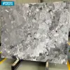 Losa de Mármol Gris Italiano Personalizada Decoración de Villa Pared de Fondo Escalera Gris Nube Gris Castillo