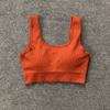 Nuevo Sujetador de Yoga de Hilo de Color Sólido de Alta Elasticidad para Otoño e Invierno con Espalda en U Sin Costuras Absorbente de Humedad Sudor Traje de Fitness para Mujer