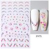 Nuevas pegatinas para uñas transfronterizas con diseño de flores de primavera, mariposas y conejos.