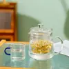 Tetera Fría de Vidrio al por Mayor Olla con Tapa de Gran Capacidad Olla para Jugos Olla Fría Tetera Fría Blanco Frío Botella Abierta Botella de Jugo