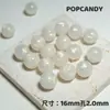Años Dorados Cuentas Redondas 16mm Color Femenino Rosa y Azul Joyería con Cuentas Colgante Agujero Recto DIY Colorido Suavidad