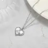 Collar con Colgante de Corazón Grande Popular de Perla de Luna Saturno para Mujer, Cadena para Clavícula de Diseño Versátil de Lujo Ligero Vintage