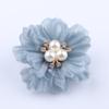 Fábrica de Flores de Tela Flor de Tela de Malla de Perlas Accesorios para el Cabello Decoración Hecho a Mano Simulación Cristal Hilo Flor Falsa Accesorios DIY Broche