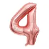 Versión EE. UU. Transfronteriza Tamaño Grande 40 pulgadas Globos con Números Empaquetados Individualmente en Opp para Decoración de Cumpleaños Globos con Números de Papel de Aluminio
