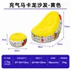 Sofá hinchable de PVC flocado con forma de macarrón Yunlan, set de camping para exteriores con reposapiés, sofá perezoso de ocio y tumbona