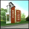 Señal Guía Impresa de la Comunidad de Fábrica Paisaje del Parque Señal Promocional Pintada de Hierro Señal del Campus Columna Promocional