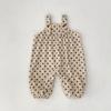 Conjunto de Otoño para Niños Overol de Lunares Camiseta Básica de Manga Larga Set de Dos Piezas Lindo Mono para Bebé Overol