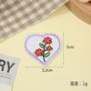 Parches de Tela Bordados, Parches Bordados de Corazón y Flor, Parches Autoadhesivos Hechos a Mano para Libros y Ropa DIY, Accesorios para Prendas