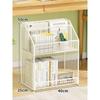 Estante de livros sob a mesa, quarto, estudante, livros, papelaria, armazenamento multicamadas, acabamento, estante, sala de estar, armário de armazenamento decorativo removível