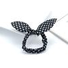 Orejas de Conejo con Lazo Accesorios para el Cabello Lunares Dos Tonos Goma para el Cabello Cuerda para el Cabello Goma Elástica Joyería Tienda de 2 Yuanes Venta al por Mayor Lunares