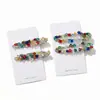 Presilhas de Cabelo de Cristal Irregulares Brilhantes e Coloridas Fofas Dopamina para Franjas Laterais de Meninas Acessórios de Cabelo Dongdaemun