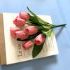 Tulipanes Simulados 9 cabezas Tulipanes Auspiciosos Exportación Flor Pequeña Flor de Seda Hogar Pastoral Flores de Ingeniería Flores Falsas Venta al por Mayor