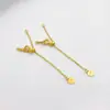 Cobre Banhado a Ouro Coração Ajustável Corrente de Cauda Extensão de Corrente Feito à Mão DIY Colar Pulseira Joias Pérola