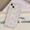 Funda de teléfono mate a cuadros con lazo en toda la pantalla para iPhone 17 Pro Max y Apple 16 Pro con agujeros grandes