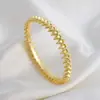 Europa e Estados Unidos joias transfronteiriças cobre banhado a ouro quadrado central cone em ambos os lados do cone pulseira feminina de abertura geométrica da moda