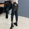 2024 Nuevos Jeans de Primavera y Otoño Tallas Grandes para Mujer Pantalones Rectos Torre Pantalones Skinny Pequeños tipo Harem para chica rellenita