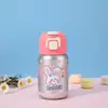 Taza Térmica Creativa de Dibujos Animados de Acero Inoxidable 316 Doble Bebida Linda Portátil Taza con Popote Estudiante Niños Pequeña Capacidad Taza de Agua