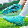 Comércio Exterior Transfronteiriço Atacado Sapatos de Futebol de Cano Alto Travas Longas Amazon Sapatos de Futebol Masculinos e Femininos Campo Chuteiras de Treino para Estudantes
