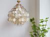 Castanha de Chá Francês Luz de Luxo Sala de Estar Simples Americano Vento de Conchas Sino Sino Luminária de Teto Mesinha de Cabeceira Varanda Estudo Quarto Sala de Jantar Entrada