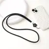 Cordón para Teléfono Móvil Yilian Nuevo Tejido de Cuero PU Flor de Ciruelo Camelia Cadena para Colgar en el Cuello del Teléfono Móvil Anticaída para Mujeres