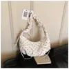 Bolso de Lunares Estilo Coreano para Mujer, Nuevo Bolso de Hombro Plegado Dulce y Fresco, Diseño Elegante, Bolso de Axila de Moda para Viajar