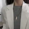 Moda Transfronteriza Europea y Americana Simple Multicapa Retro Apilado Metal Acero de Titanio Colgante Accesorios de Joyería Collar para Clavícula Al por Mayor