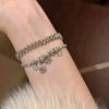 Pulsera Popular de Cadena Enrollada de Plata Esterlina S925 con Anillos Corredizos, Hecha a Mano, Moderna, de Alta Gama, Derrochando Elegancia