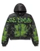 Moletom com Capuz para Casal de Marca de Moda de Rua Y2K Estilo Europeu e Americano Transfronteiriço, Jaqueta com Zíper Camuflada Floral Retrô Americana