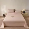 Conjunto de lençóis 100% algodão tingido na massa algodão-linho algodão puro para dormitórios estudantis, conjunto de cama de três peças para uma pessoa
