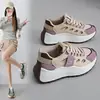 28192 Zapatos de Moda tipo "Dad Shoes" de Suela Gruesa para Mujer, Nuevos Modelos Primavera y Verano, Ligeros, Versátiles, Malla, Transpirables, que Aumentan la Altura, Deportivos y de Ocio