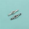 S925 Sterling Silver Thai Silver Question Mark Fivela Anel Duplo Pulseira Fivela DIY Corda Trançada Mão Corda Colar Cauda Fivela Acessórios de Fivela de Conexão