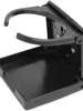 Accesorios marinos, yate, barco de pesca, autocaravana, plástico negro, portavasos plegable simple, soporte de vaso plegable