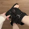 Sandalias Chanclas de Tacón Plano Oculto Negro Mate para Mujer 2026 Nuevo Verano con Faldas Sandalias Antideslizantes Retro