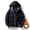Chamarra de invierno para hombre acolchada de algodón, nuevo estilo 2026, cálida y engrosada, prenda exterior con capucha