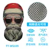 Adereço de Cabeça de Papai Noel Transfronteiriço com Impressão Digital, Chapéu Máscara Personalizável, Cobertura Facial Completa, Máscara de Proteção Solar para Festa