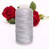 Bo Ting Hebras de Hilo Plateado DIY Bordado a Mano Accesorios de Borla Hilo de Torre Collar de Cuerda Pulsera Enrollada Rollo Grande Trenzado
