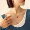 Conjunto de joyas con collar y pendientes de estilo coreano, estilo delicado, diseño de nicho, temperamento elegante y combinable.
