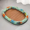 Nuevo Nido Ovalado de Verano para Gatos, Nido para Mascotas, Nido de Lino para Perros, Nido Fresco y Transpirable para Gatos, Nido con Colchoneta Refrigerante para Gatos