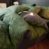 Conjunto de quatro peças em algodão puro, espessado e escovado, estilo retrô. Conjunto de quatro peças em algodão puro francês, lençol, roupa de cama Nantung de alta qualidade