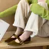 Sapatos Femininos Elegantes de Veludo com Bico Fino e Tira Única com Salto Escondido, Estilo Retro Francês Hong Kong, Modelo Novo Outono 2026