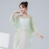 Ropa de Danza Clásica para Mujer, Nueva Camisa de Gasa Ajustada, Ropa de Práctica Eterea, Elegante Top para Actuación de Danza China