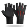 Guantes de Ciclismo y Conducción de Seda Helada con Protección Solar de Verano para Hombres y Mujeres, Deportivos Antideslizantes de Dos Dedos para Exteriores con Pantalla Táctil, de Medio Dedo