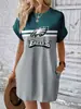 Vestido de Moda Nuevo de Verano para Mujer Sudadera Larga de Cuello Redondo de Equipo de la NFL 211 Vestido Elegante Europeo y Americano