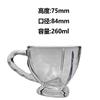 Harmonyju Venta al por mayor Vidrio Triangular Creativo con Asa Transparente Doble Uso Caliente y Frío Taza de Leche Taza de Espresso Taza de Jugo Agua