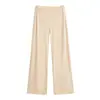 Calça Feminina Wide Leg Solta Emagrecedora Estilo Desejo Puro em V Baixa Cintura Casual Preguiçosa Drapê Reta Esportiva Fitness Yoga